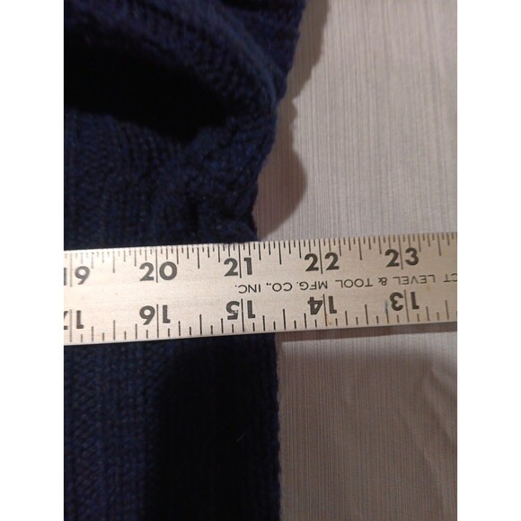 Abercrombie & Fitch Mens XL Blue Lambswool Blend Ribbed Knit Muscle Sweater - Picture 5 of 5